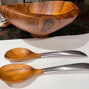 Gorgeous salad servers from Nambe